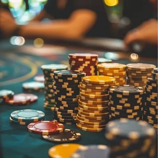 Ruleta con reflejos neón